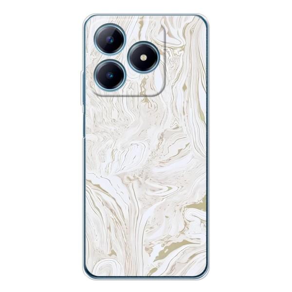Мраморный чехол на Realme C63 4G (VPrint) – Белый мрамор