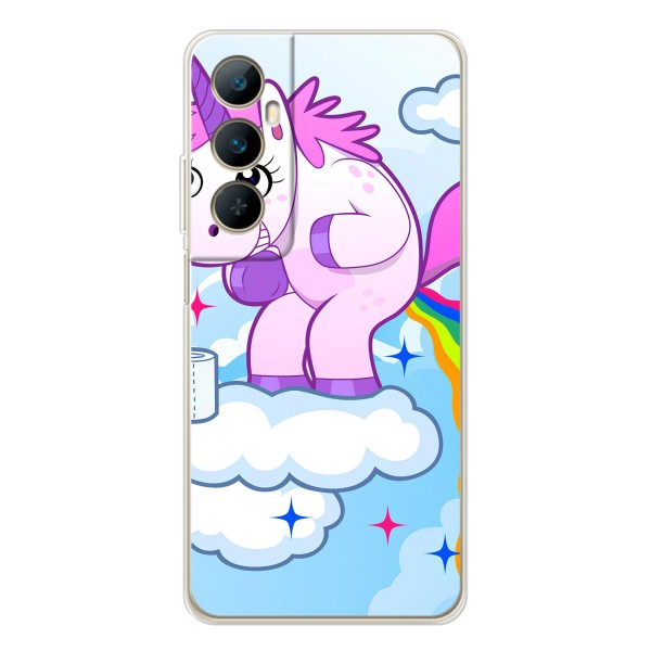 Чехол Unicorn на Realme C66 – Радуга единорожка