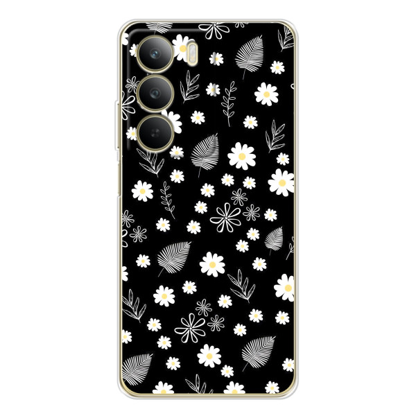 Чехлы с тематикой "ЦВЕТЫ" на Realme C71 – цветение на чорном