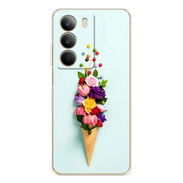 Чехлы с тематикой "ЦВЕТЫ" на Realme C71 – Цветок-мороженное