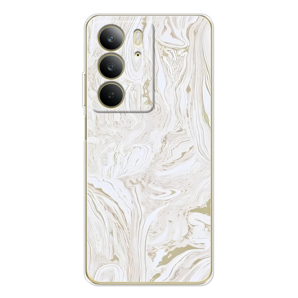 Мраморный чехол на Realme C73 5G (VPrint) – Белый мрамор