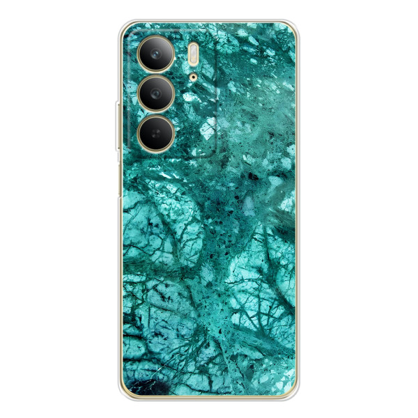 Мраморный чехол на Realme C73 5G (VPrint) – Зеленый мрамор
