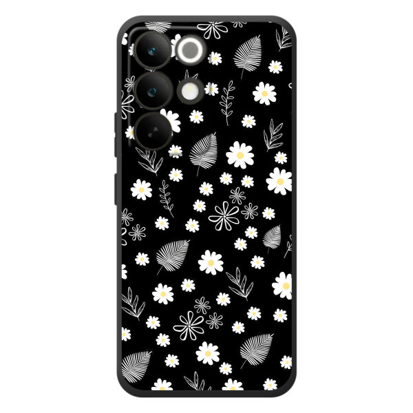 Чехлы с тематикой "ЦВЕТЫ" на RealMe C85 Pro – цветение на чорном
