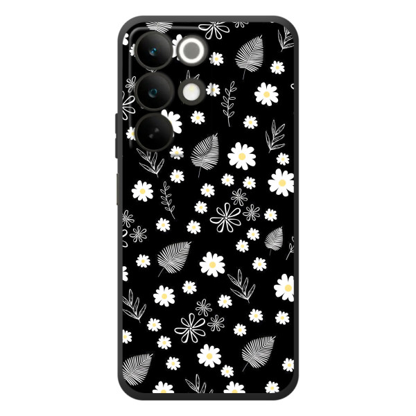 Чохли з тематикою "КВІТИ" на RealMe C85 – цвітіння на чорному