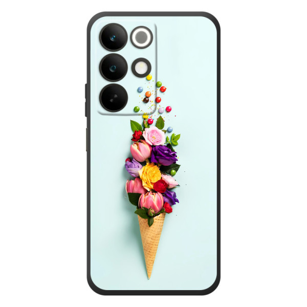 Чохли з тематикою "КВІТИ" на RealMe C85 – Квітка-морозиво