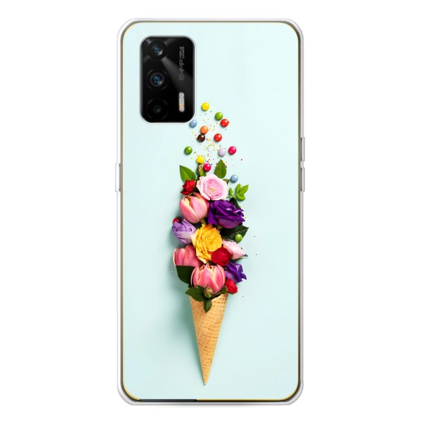 Чохли з тематикою "КВІТИ" на Realme GT 5G – Квітка-морозиво