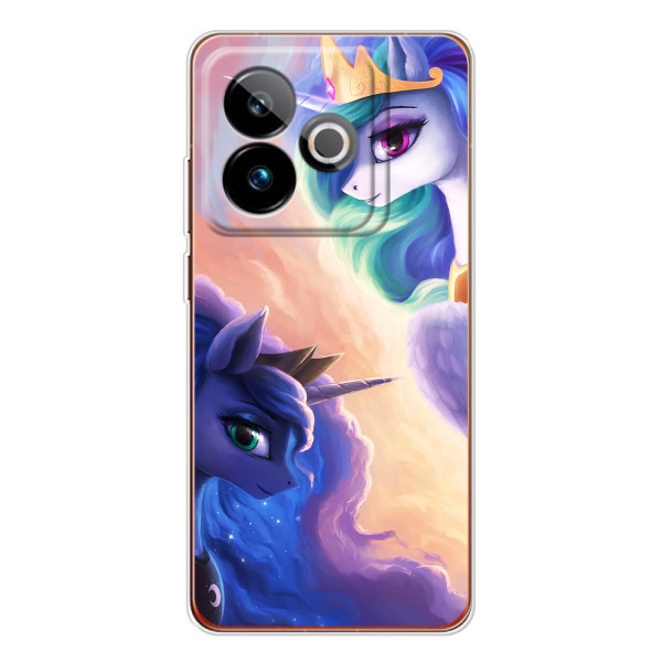 Чехол Unicorn на Realme GT 7T – Единорожки на тучках