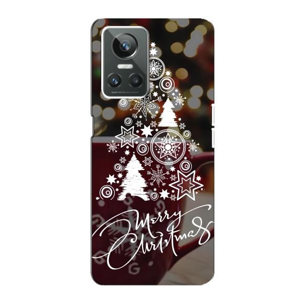 Рождественские Чехлы для Realme GT Neo 3 (VPrint) – Елочка узорная