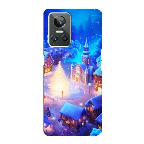 Рождественские Чехлы для Realme GT Neo 3 (VPrint) – Рождественский город