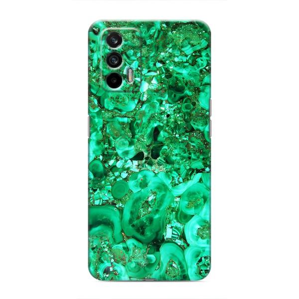 Мраморный чехол на Realme GT (VPrint) – Салатный Мрамор