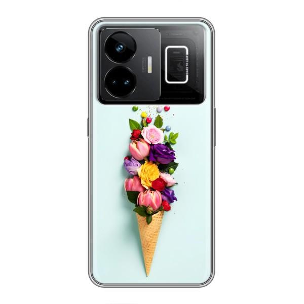 Чехлы с тематикой "ЦВЕТЫ" на Realme GT3 – Цветок-мороженное