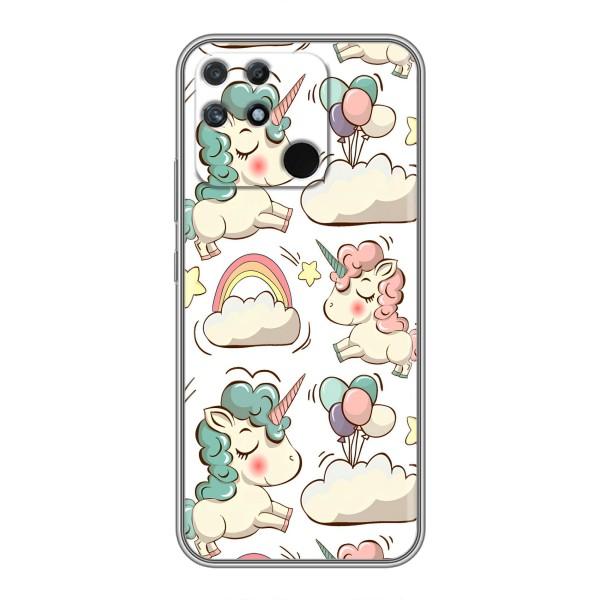 Чехол для Реалми Нарзо 30А - (Единорожки - Новинки) (AlphaPrint) – Единорожки