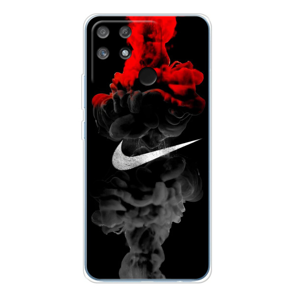 Чехол с логотипом Найк на Realme NARZO 80 Lite 4G – Найк на черном