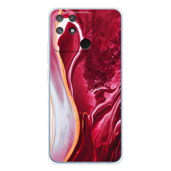 Чехлы с тематикой "Мрамор" на Нарзо 80 Лайт 4G – Красный мрамор