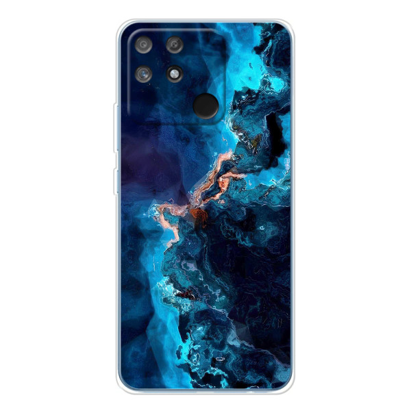 Чехлы с тематикой "Мрамор" на Нарзо 80 Лайт 4G – Синий мрамор