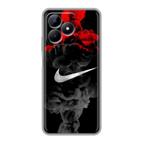Чехол с логотипом Найк на Realme Note 50 – Найк на черном