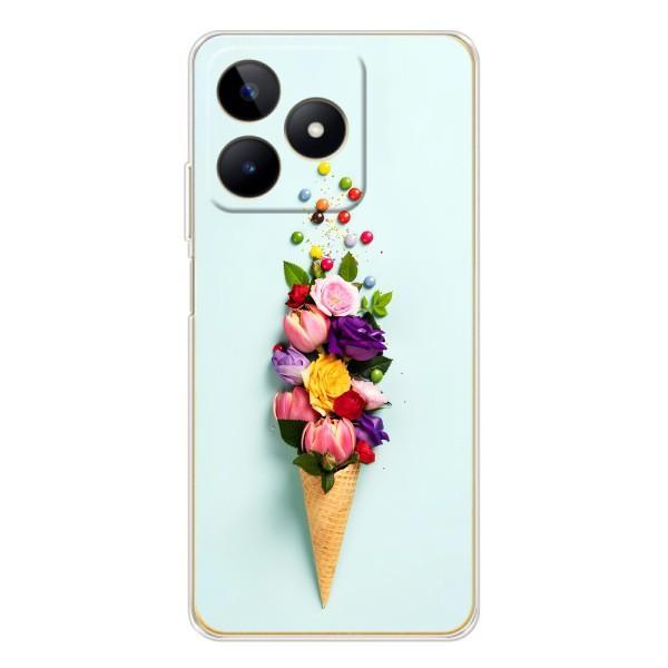 Чехлы с тематикой "ЦВЕТЫ" на Realme Note 60 – Цветок-мороженное