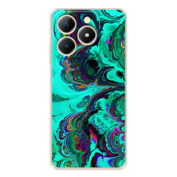 Чехлы с тематикой "Мрамор" на Реалми Ноты 70 – Салатный мрамор