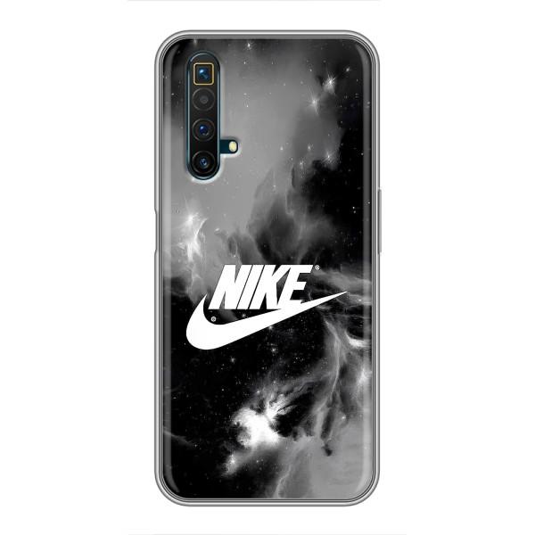 Чехол с логотипом Найк на Realme X50 – Найк дымчатый