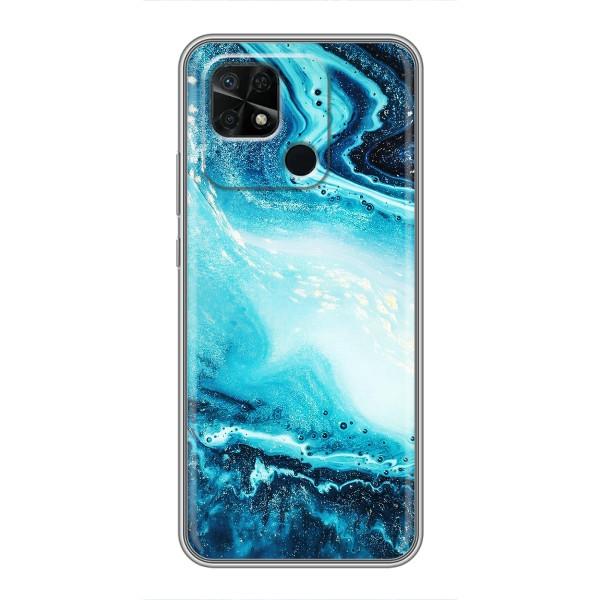 Мраморный чехол на Xiaomi Redmi 10C (VPrint) – Голубой мрамор