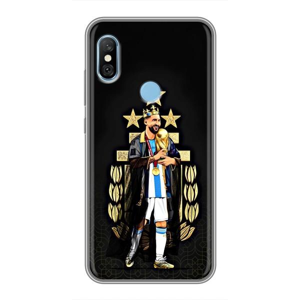 Чехлы для Xiaomi Redmi 6 pro (Leo чемпион) (AlphaPrint) – Месси Король