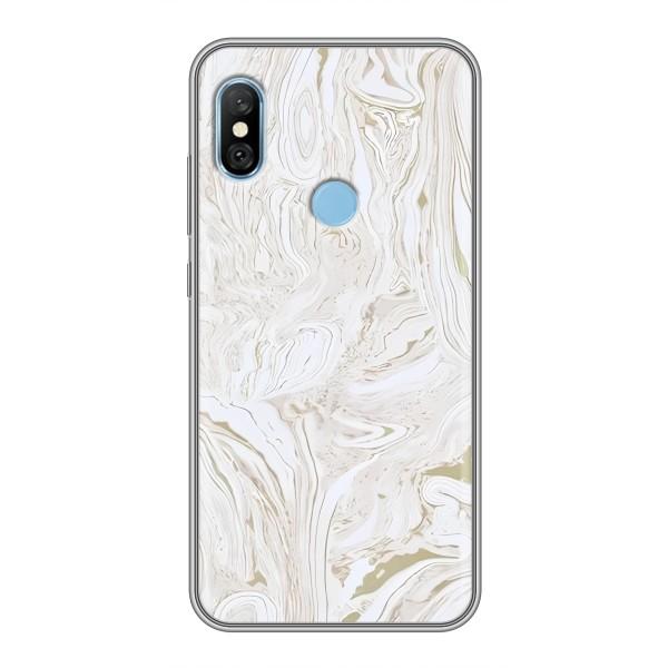 Мраморный чехол на Xiaomi Redmi 6 pro (VPrint) – Белый мрамор