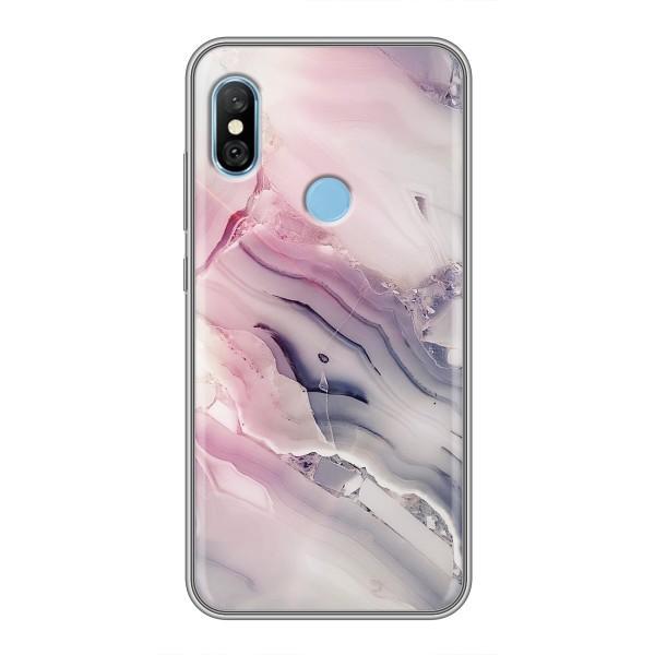 Мраморный чехол на Xiaomi Redmi 6 pro (VPrint) – Пурпурный Мрамор