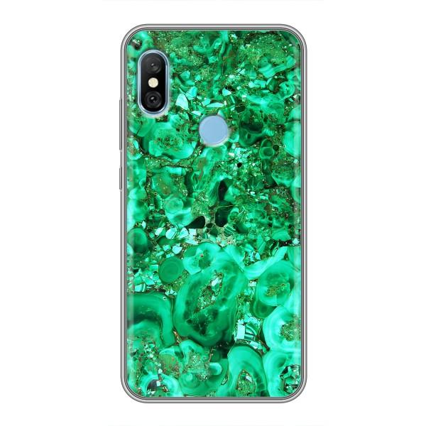 Мраморный чехол на Xiaomi Redmi 6 pro (VPrint) – Салатный Мрамор