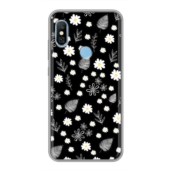 Чехлы с тематикой "ЦВЕТЫ" на Xiaomi Redmi 6 pro – цветение на чорном