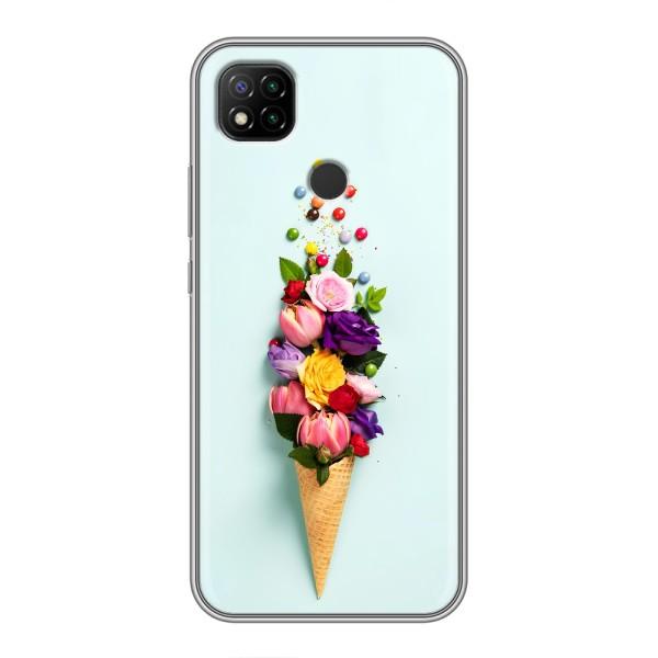 Чехлы с тематикой "ЦВЕТЫ" на Xiaomi Redmi 9c – Цветок-мороженное