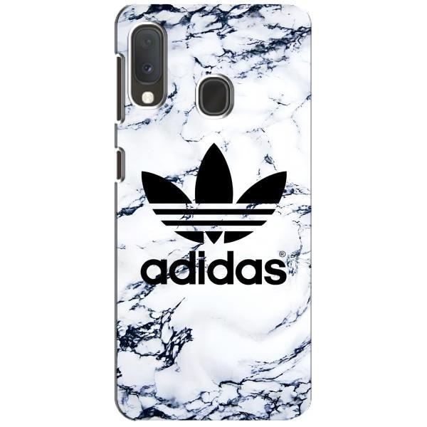 Чехлы Адидас для Samsung A20e (AlphaPrint) – Адидас на мраморе