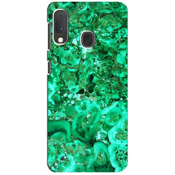 Мраморный чехол на Samsung A20e (VPrint) – Салатный Мрамор