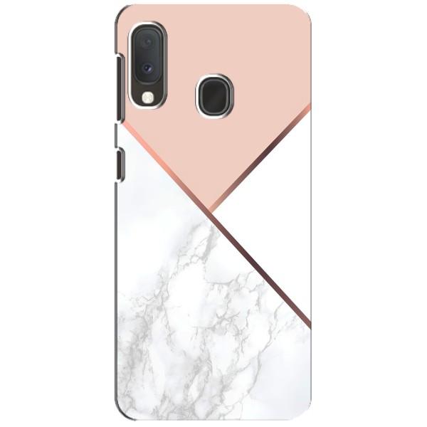 Мраморный чехол на Samsung A20e (VPrint) – Тройной мрамор