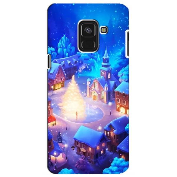 Різдвяні Чохли для Samsung A8 Plus,  A730F (VPrint) – Різдвяне місто