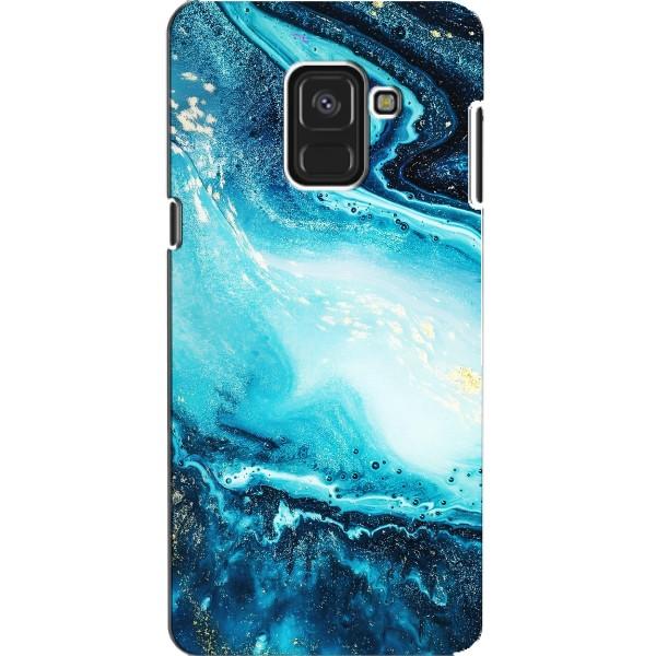 Мраморний чехол на Samsung A8, A8 2018, A530F (VPrint) – Блакитний мрамор