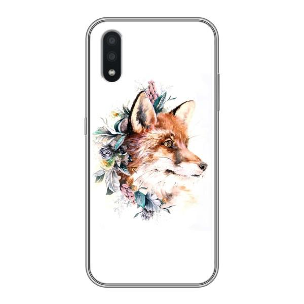 Чохли з картинкою Лисичка для Samsung Galaxy A01 Core (VPrint) – Лиса в квітах