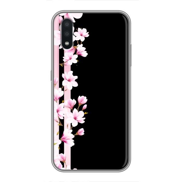 Чохол для Самсунг Галаксі А01 Кор - з принтом (Дизайнерські) (AlphaPrint) – Квіточки