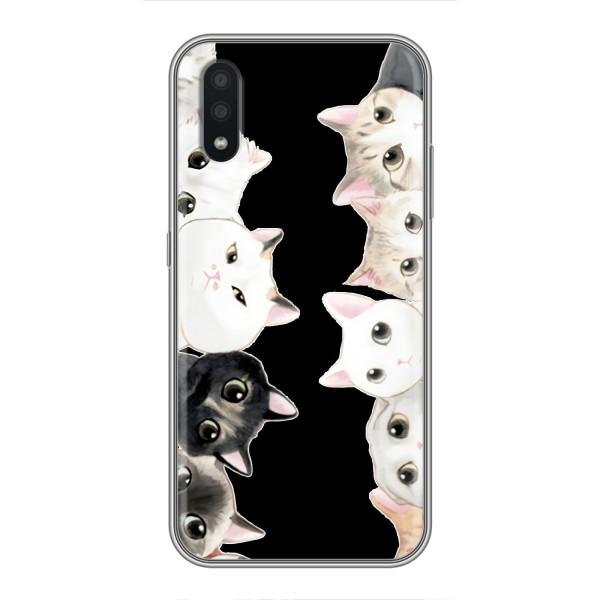 Чехол на Самсунг А01 Кор с Котами (VPrint) – Взгляд котов