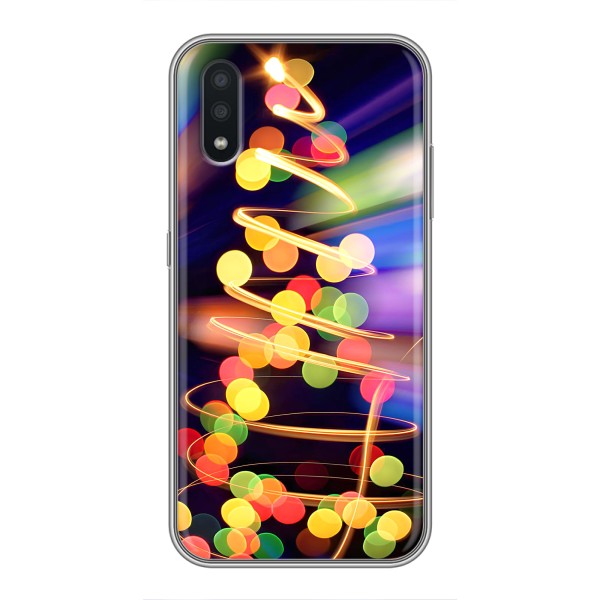 Чехол Новогодняя Елка на Samsung Galaxy A01 Core – Гирлянды