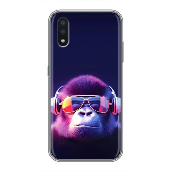Чехол с Обезьянами Samsung Galaxy A01 Core - (AlphaPrint) – Стильная обезьяна