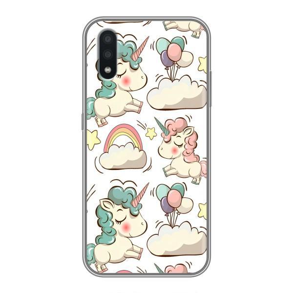 Чехол для Самсунг А01 Кор - (Единорожки - Новинки) (AlphaPrint) – Единорожки