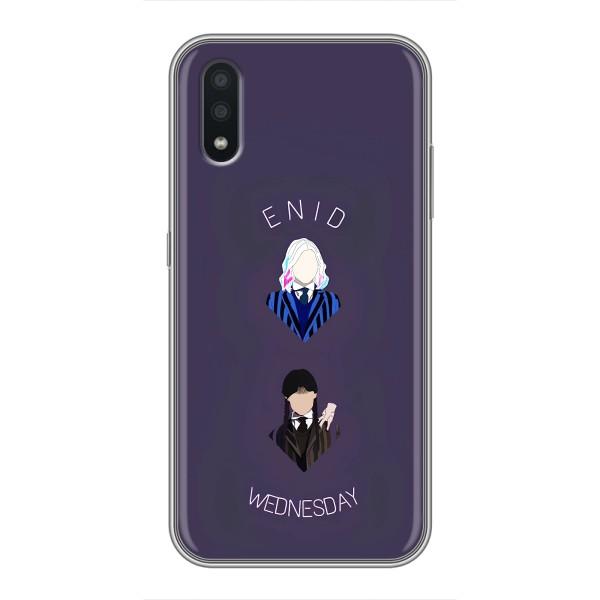 Чехлы Венсдей на Samsung Galaxy A01 Core Уэнсдей (AlphaPrint) – Уэнздей и подруга