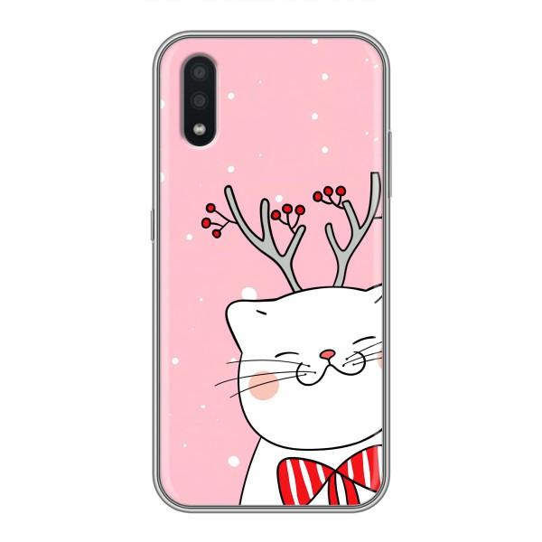 Новогодние Чехлы для Самсунг А01 Кор (VPrint) – Зимний кот