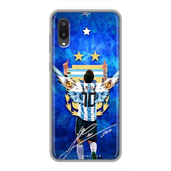 Чохли для Samsung Galaxy A02 (Leo чемпіон) (AlphaPrint) – Мессі збірна