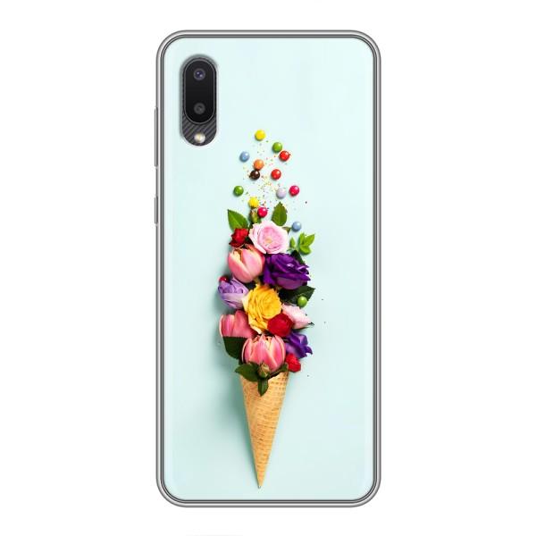 Чохли з тематикою "КВІТИ" на Samsung Galaxy A02 – Квітка-морозиво