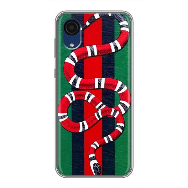 Чехлы ГУЧЧИ для Самсунг А03 Кор (AlphaPrint) – Gucci змия