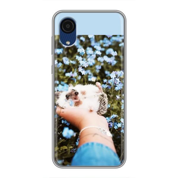 Чехлы с изображением разных животных для Samsung Galaxy A03 Core – Ежик на руках