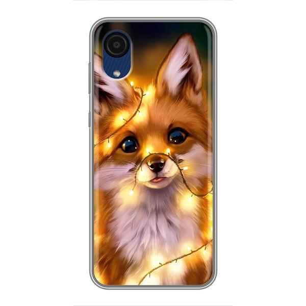 Чохли з картинкою Лисичка для Samsung Galaxy A03 Core (VPrint) – Лисичка в гірляндах