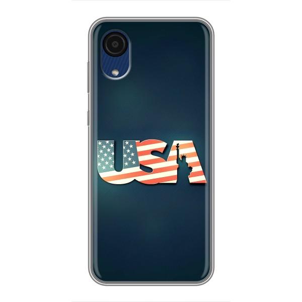 Чехол Флаг USA для Samsung Galaxy A03 Core – USA