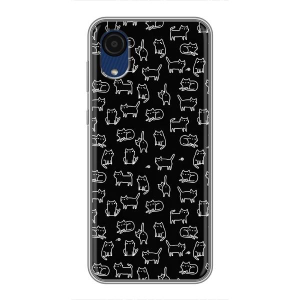 Чехол с принтом для Samsung Galaxy A03 Core (AlphaPrint) Модные коты – Меленькие котики